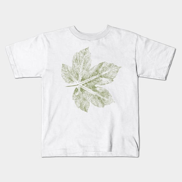 Maple Leaf - Nature IMPRINT - Restrained Kids T-Shirt by Nikokosmos